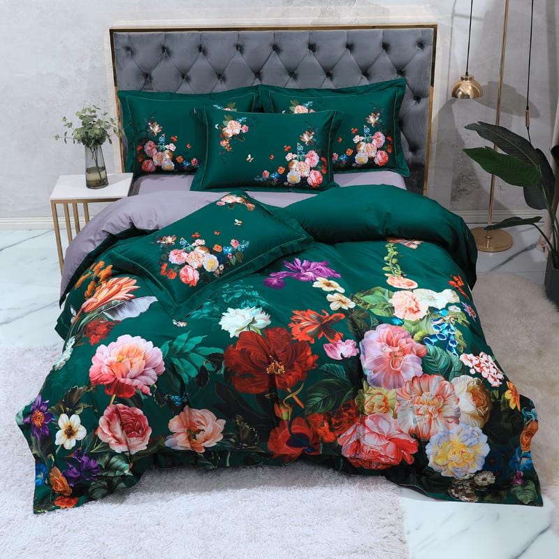 silk-bedding-set-with-floral-print-for-luxurious-home-comfort-glaveri