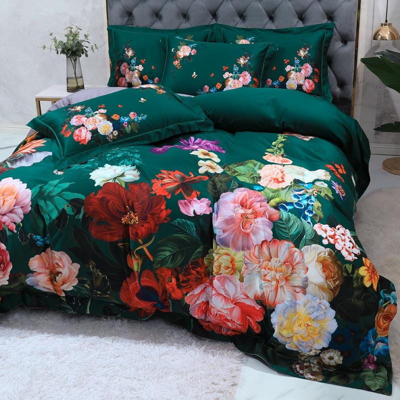 silk-bedding-set-with-floral-print-for-luxurious-home-comfort-glaveri