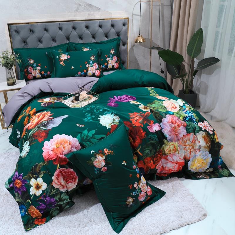 silk-bedding-set-with-floral-print-for-luxurious-home-comfort-glaveri