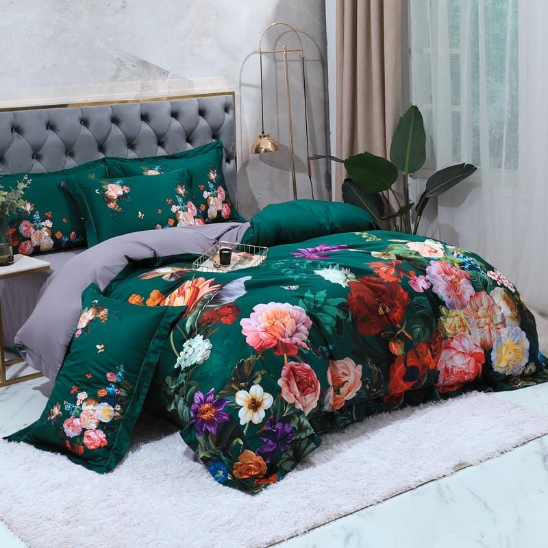 silk-bedding-set-with-floral-print-for-luxurious-home-comfort-glaveri
