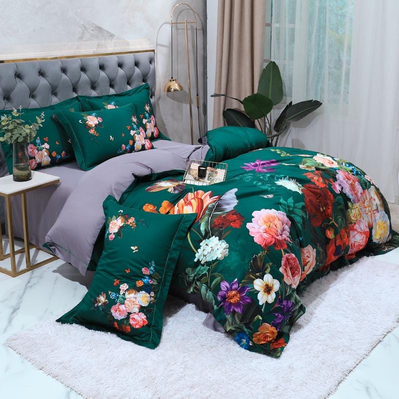 silk-bedding-set-with-floral-print-for-luxurious-home-comfort-glaveri