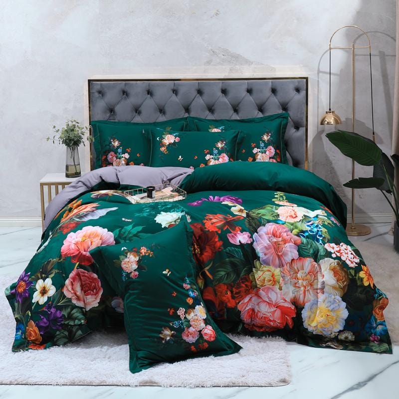 silk-bedding-set-with-floral-print-for-luxurious-home-comfort-glaveri