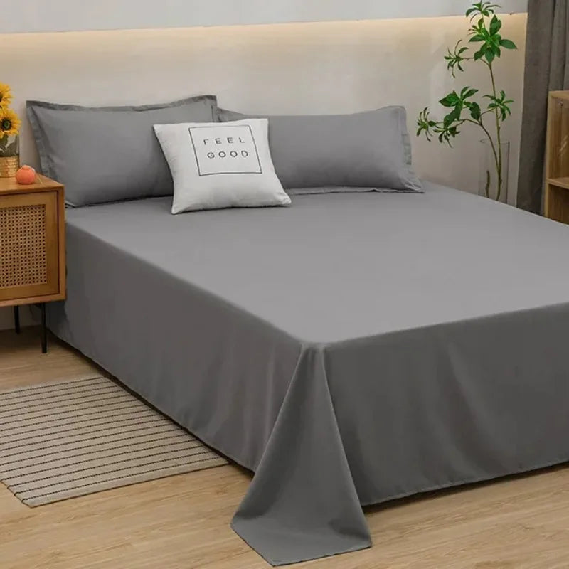 solid-colour-bed-sheet-soft-durable-bedding-for-home-office-use-glaveri