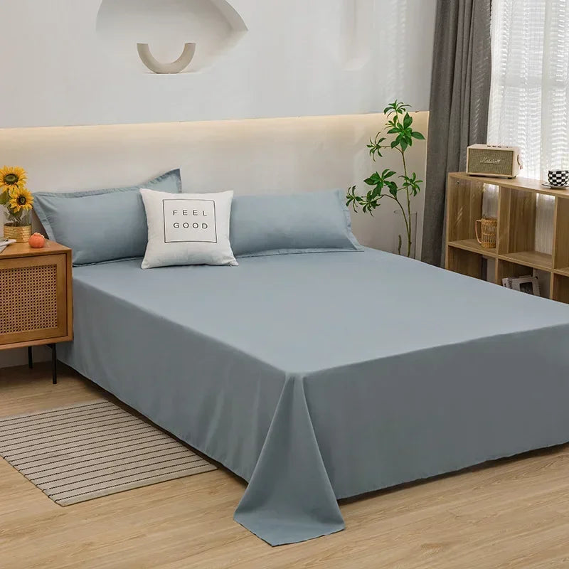 solid-colour-bed-sheet-soft-durable-bedding-for-home-office-use-glaveri