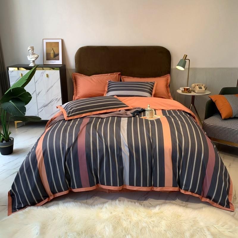 striped-bedding-set-in-warm-tones-luxurious-velvet-for-cozy-homes-glaveri